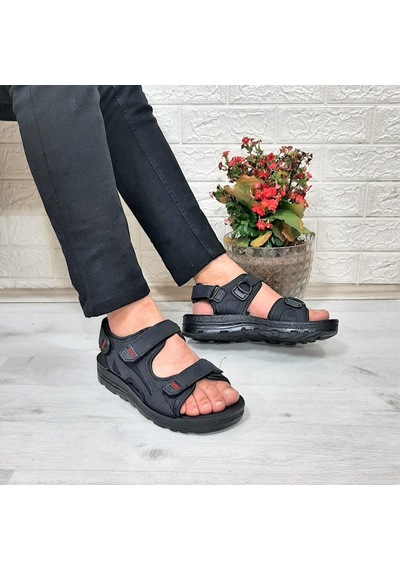 Fiyra Gnpl Siyah Rahat Erkek Günlük Sandalet 001