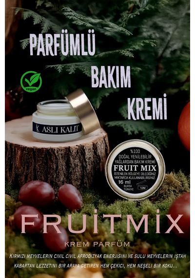 Bakım Kremi Body Parfume Fruitmix %100 Doğal Yağlardan El Yapımı Care Cream 16ml