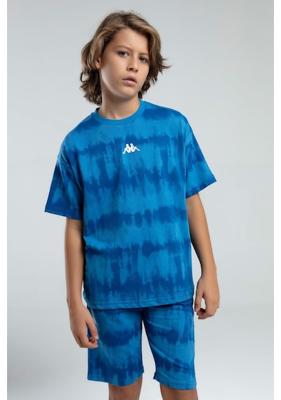 Kappa 332924 Erkek Çocuk Tie-dye Desen Şortlu Bermuda Pijama Takım Mavı
