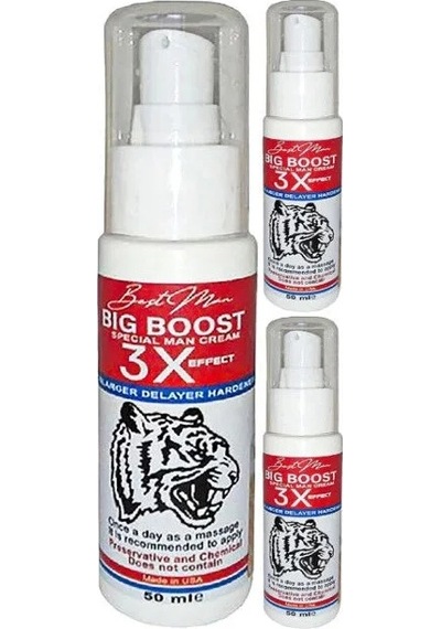 Süper Bigboost Cream 3 Adet 50 Ml Erkeklere Özel 3xeffect