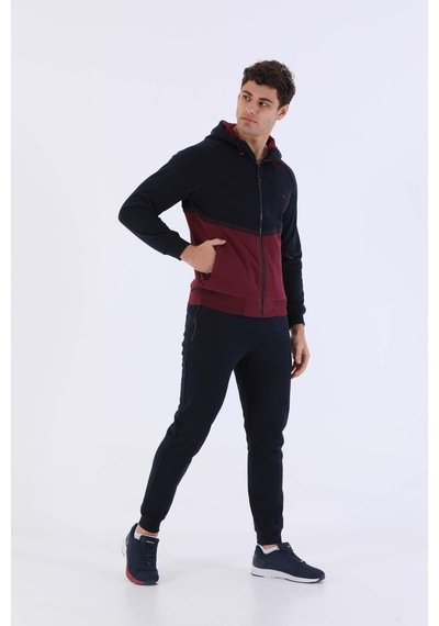 Maraton Sportswear Comfort Erkek Kapşonlu Uzun Kol Basic Lacivert Eşofman Takımı 20212-lacivert Lacivert