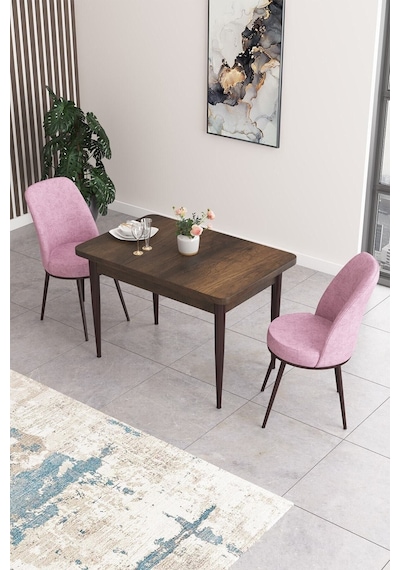 Canisa Concept Nil Serisi 70x110 Sabit Mutfak Masası Takımı Barok Desen Masa 2 Pembe Sandalye Pembe Sandalyeler Barok Masa Canisa Concept Nil Serisi 70x110 Sabit Mutfak Masası Takımı Barok Desen Masa 2 Pembe Sandalye Pembe Sandalyeler Barok Masa