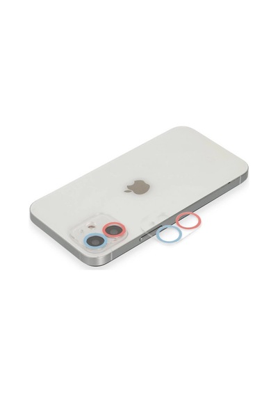 Apple Uyumlu,  iPhone 11 Renkli Kamera Lens Koruma Cam - Pembe-mavi