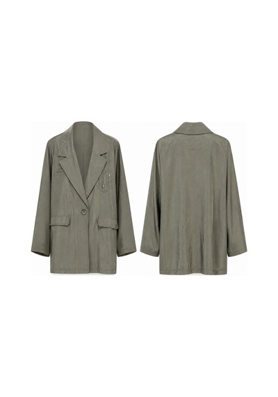 Ceremony Cebi Taş İşlemeli Ve Kraşlı Dubai Ceket Yeşil