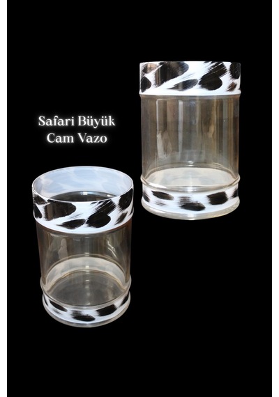 Safari Büyük Cam Vazo Çok Renkli