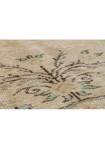 Eskitme Naturel Vintage Şık Bej El Dokumalı Halı 161 X 240