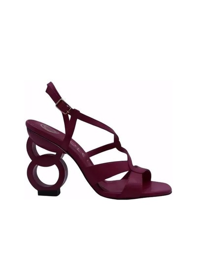 Poletto Hakiki Deri Fusya Sandalet Topuklu 6564 220-883 Fuşya