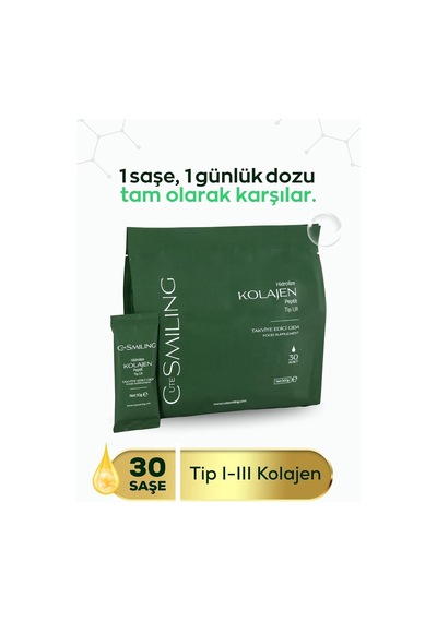 Hidrolize Kolajen Peptit 10gr X 30 Adet Tip I & Tip Iıı Aromasız Tek Kullanımlık Saşe