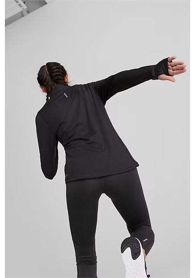 Puma Run Favourite Siyah Kadın Fermuarlı Eşofman Üstü 52317001 Siyah