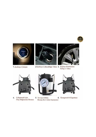 Renault Symbol 2011 Yeni Hava Kompresörü Lastik Şişirme Pompası Metal
