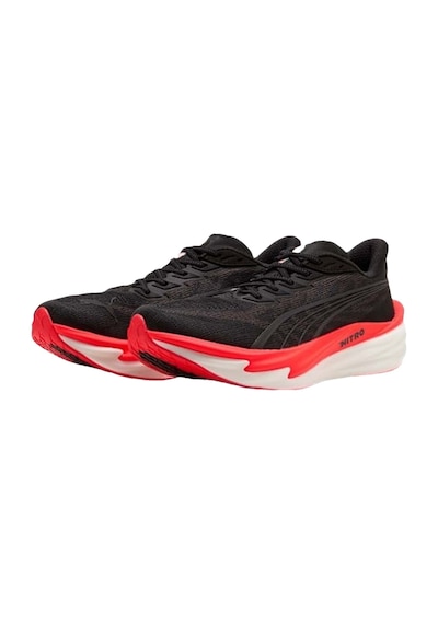 Puma Puma Deviate Nitro 4 Erkek Siyah Yol Koşusu Ayakkabısı Pbur