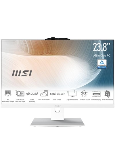 MSI Modern AM242P 1M-1224EU Core 5-120U 8 GB 512 GB SSD 23.8″ W11P AIO Masaüstü Bilgisayar
