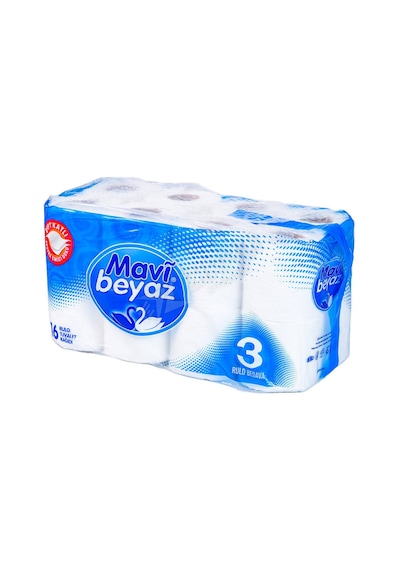 5 Adet Mavi Beyaz Tuvalet Kağıdı 16'lı