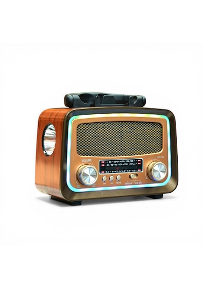 Rt-730a Nostalji Mini Fenerli Radyo,bluetooth Özellikli Ledli Nostaljik Radyo