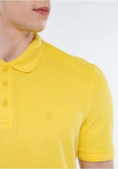 Mavi - Sarı Polo Tişört 064946-71327 Sarı