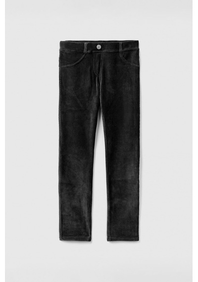 United Colors Of Benetton Kız Çocuk Kadife Jegging - Siyah Siyah