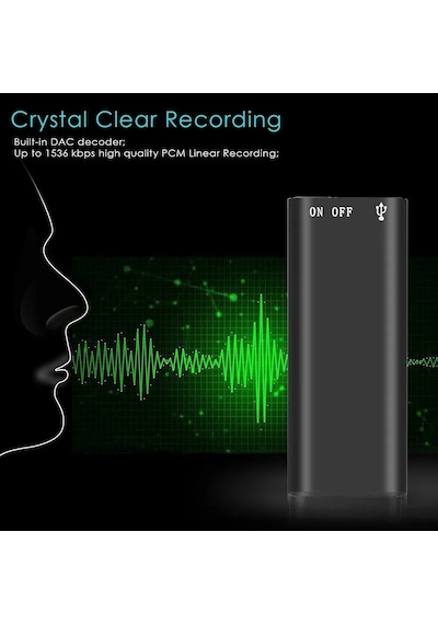Süper Ultra Mini Profesyonel Ses Kayıt Cihazı Ve Mp3 Çalar