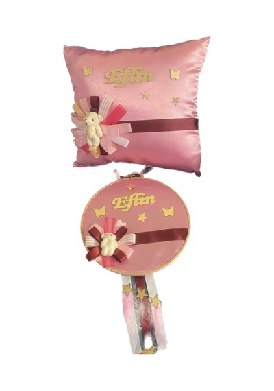 Bebek Takı Yastığı Kapı Süsü Pleksi İsimli Set Hastane Odası Hoşgeldin Bebek