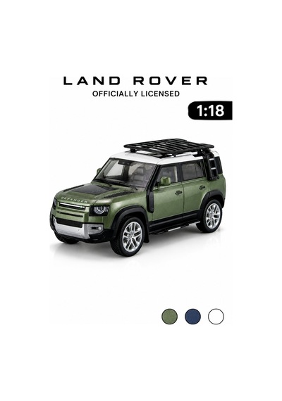 Craftivio Yeşil 2020 Land Rover Defender 110 Lisanslı Diecast Metal Model Araba 1:18 Ölçek Çok Renkli