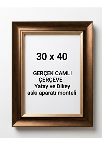 30 X 40 Fotograf Resim Belge Serifika Diploma Çerçevesi Gerçek Camlı 010