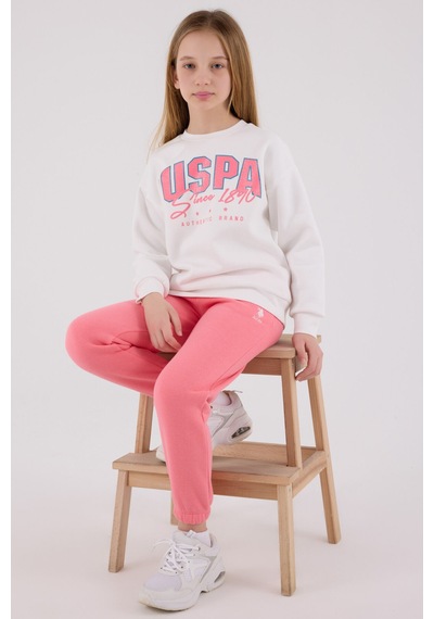 U.S. Polo Assn. U.s. Polo Assn Kız Çocuk Beyaz Eşofman Takımı Beyaz