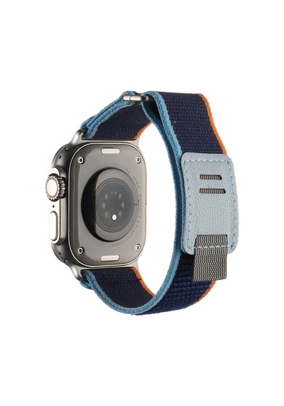 Watch Uyumlu Ultra 49mm Hasır Kordon Zore Krd-106 Strap Kayış-lacivert