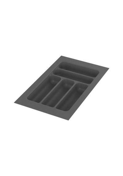 Starax 35 Cm Gri Plastik Kaşıklık 5 Gözlü 29x49 Cm S-2282-gp Çok Renkli