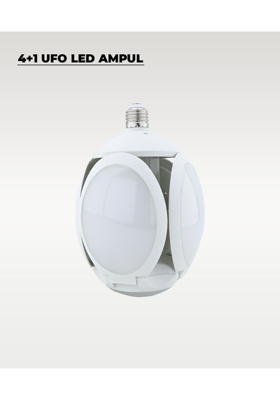 60w Ufo 4+1 Kanatlı Ampul 6500k Beyaz Işık 1 Adet