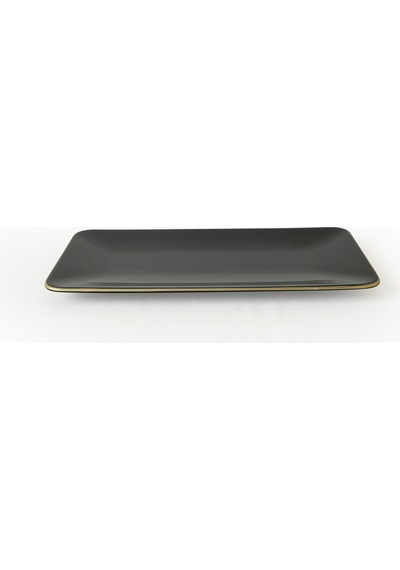 Keramika Siyah Gold Siera Kayık Tabak 33 17 Cm 2 Adet Siyah