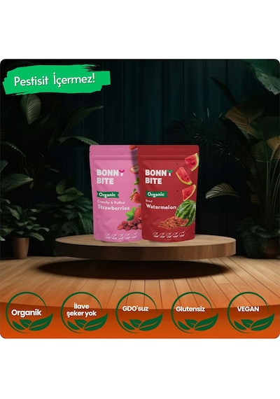 Organik Çıtır Çilek & Kurutulmuş Karpuz İkili Paketi Diğer