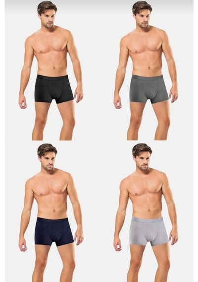 Anıt 1284 Erkek Nefes Alan Bambu Karışık Renkli Boxer 12 Adet 001