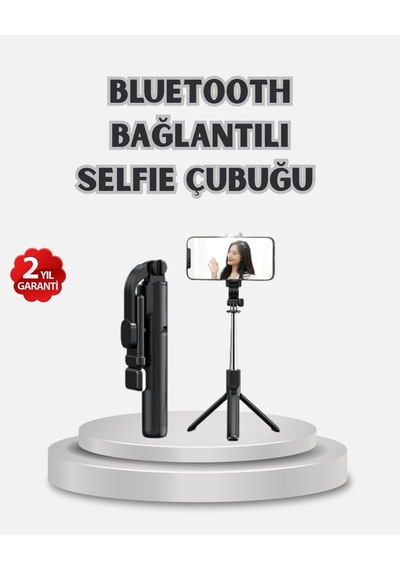 Ceylan Adam Kablosuz Bluetooth Selfie Çubuğu 360 Dönebilir Başlık, Taşınabilir Ve Şık Tasarım