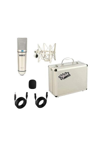 Midex Cx1-q Pro Set Üst Seviye Condenser Stüdyo Ses Kayıt Mikrofonu Standı Seti