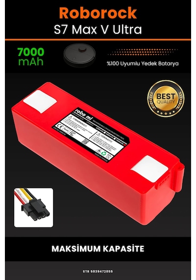 Roborock S7 Max V Ultra 7000mAh Robot Süpürge  Bataryası