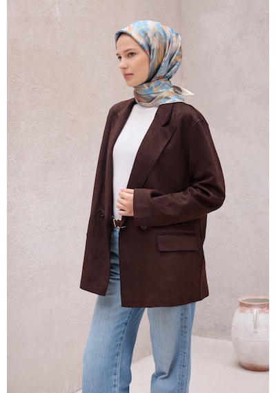 Belli Twill İpek Eşarp Bebe Mavi - Krem