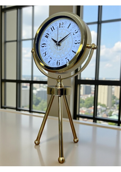 Büro Ev Ofis Hediyesi İçin Golden Prestij Üç Ayaklı Trend Masa Saati Diğer