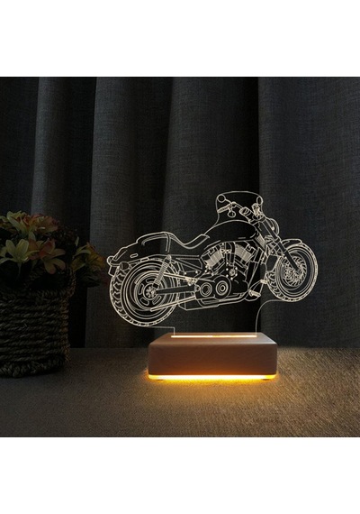 Harley Motor 3D Gece Lambası Doğum Günü Hediyesi Led Lamba (447301252)