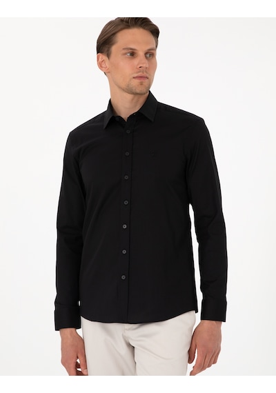 Pierre Cardin Erkek Siyah Gömlek Desenli 50305250-vr046 Siyah
