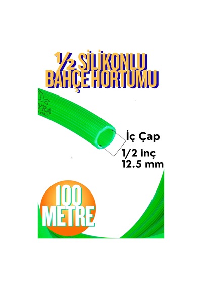 1/2 Silikonlu Bahçe Çeşme Sulama Hortumu 100metre Araç Yıkama Hortumu Örgülü Esnek Katlanmaz Aşınmaz Musluk Bağlantılı Oto Yıkama Balkon Park Çim Sürgülü Bahçe Tipi Su Hortumu Seti Dayanıklı