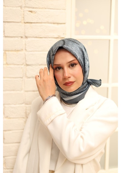 Silk Home Shiny Eşarp Gri Gri