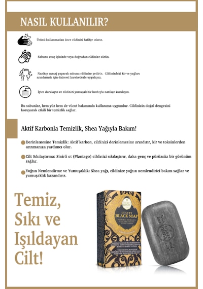 Nesti Dante Luxury Black Aktif Karbon Vegan Gözenek Sabun 250 G