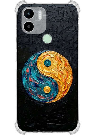 Redmi A2 Plus İle Uyumlu Köşe Korumalı Kılıf Metamorfoz Dualite Tasarımlı Uv Baskılı Şeffaf