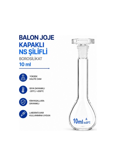Balon Joje Kapaklı Ns Şilifli Borosilikat 10 Ml