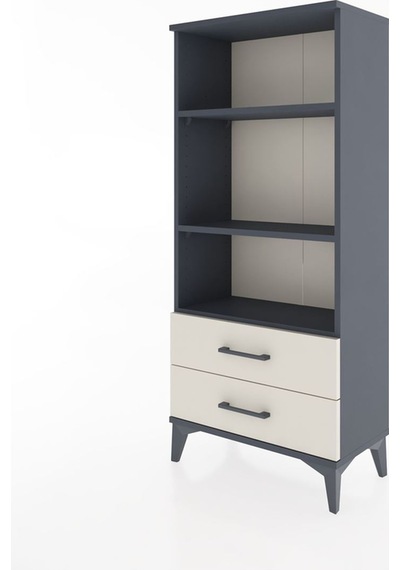Hyperion Dolap 3 Raflı 2 Çekmeceli 60x44x134 Antrasit-aytaşı Antrasit
