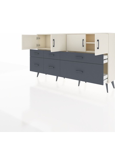 Arges Konsol 4 Raflı 6 Çekmeceli 4 Kapaklı 176x30x99 Aytaşı-aytaşı/antrasit Aytası/antrasıt - Aytası Arges Konsol 4 Raflı 6 Çekmeceli 4 Kapaklı 176x30x99 Aytaşı-aytaşı/antrasit Aytası/antrasıt - Aytası