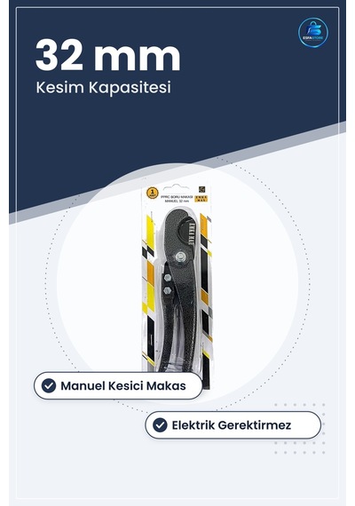 Pprc Boru Makası Manuel 32 Mm Kesici Makas Banyo Tesisat Hassas K