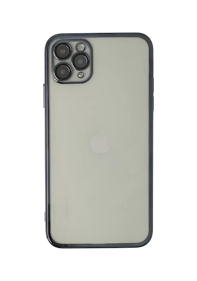 Apple iPhone Uyumlu 11 Pro Kılıf Lensli Silikon - Siyah Çok Renkli