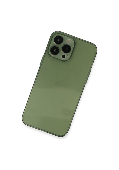 Apple Uyumlu   iPhone 13 Pro Kılıf Fly Lens Silikon - Yeşil