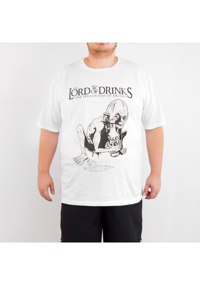 Bant Giyim - Lord Of The Rings 4xl Büyük Beden Beyaz Erkek Tişört Siyah