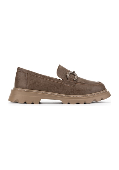 Tamer Tanca Kadın Vegan Bej Loafer Ayakkabı 817 2397 Bn Ayk Sk23/24 Vızon Fltr Vizon